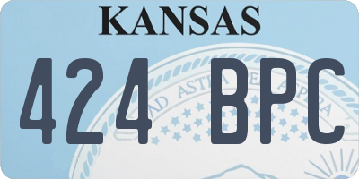 KS license plate 424BPC