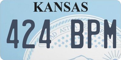 KS license plate 424BPM