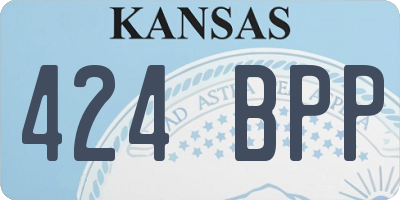 KS license plate 424BPP