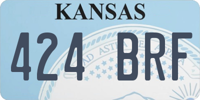 KS license plate 424BRF