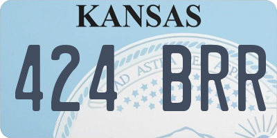 KS license plate 424BRR