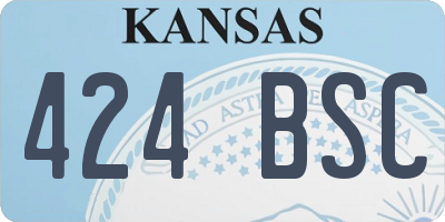 KS license plate 424BSC