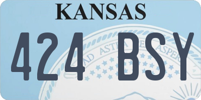 KS license plate 424BSY
