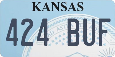 KS license plate 424BUF