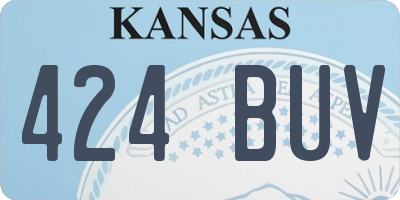 KS license plate 424BUV
