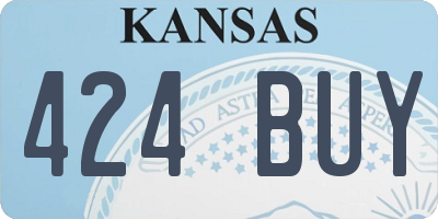 KS license plate 424BUY