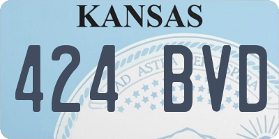 KS license plate 424BVD