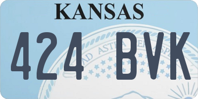 KS license plate 424BVK