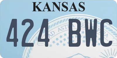 KS license plate 424BWC