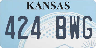 KS license plate 424BWG