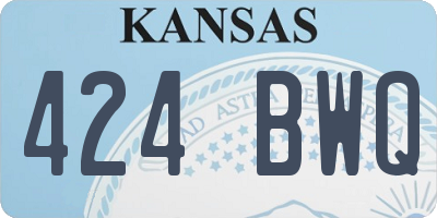 KS license plate 424BWQ