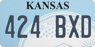KS license plate 424BXD