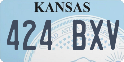 KS license plate 424BXV