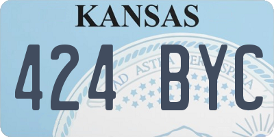 KS license plate 424BYC