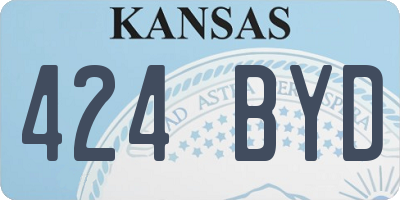 KS license plate 424BYD