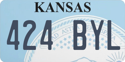 KS license plate 424BYL