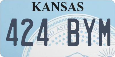 KS license plate 424BYM