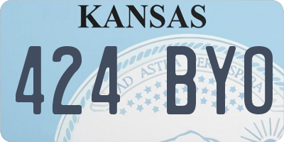 KS license plate 424BYO