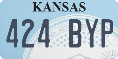 KS license plate 424BYP