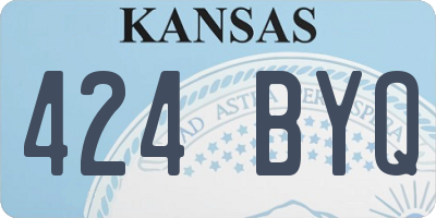 KS license plate 424BYQ