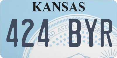 KS license plate 424BYR