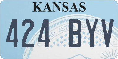 KS license plate 424BYV