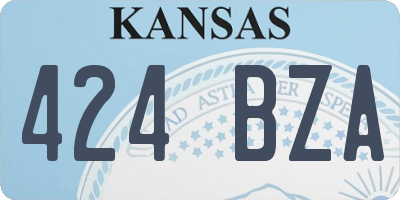KS license plate 424BZA