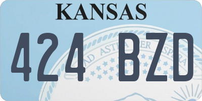 KS license plate 424BZD