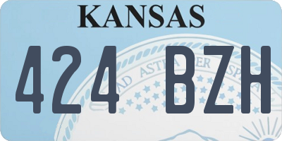 KS license plate 424BZH