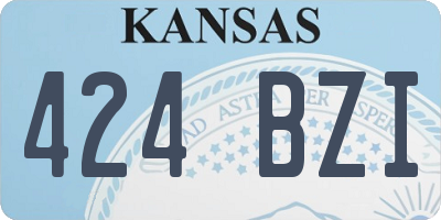 KS license plate 424BZI