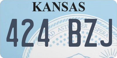 KS license plate 424BZJ