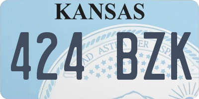 KS license plate 424BZK