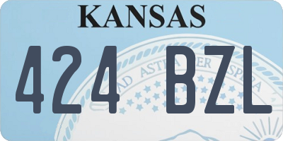 KS license plate 424BZL
