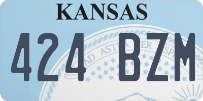 KS license plate 424BZM
