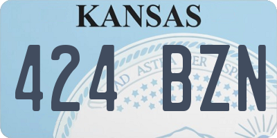 KS license plate 424BZN