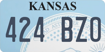 KS license plate 424BZO