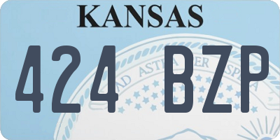 KS license plate 424BZP