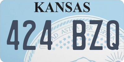 KS license plate 424BZQ