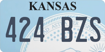 KS license plate 424BZS