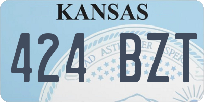 KS license plate 424BZT