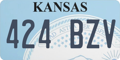 KS license plate 424BZV