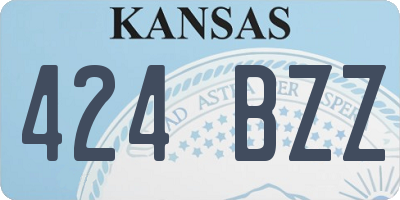 KS license plate 424BZZ