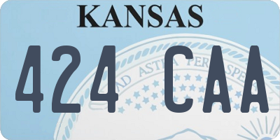 KS license plate 424CAA