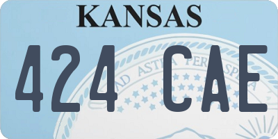 KS license plate 424CAE
