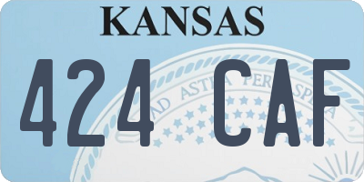 KS license plate 424CAF