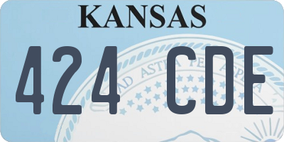 KS license plate 424CDE