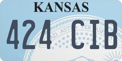 KS license plate 424CIB