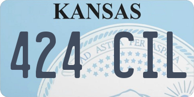 KS license plate 424CIL