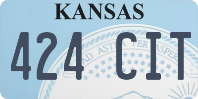 KS license plate 424CIT