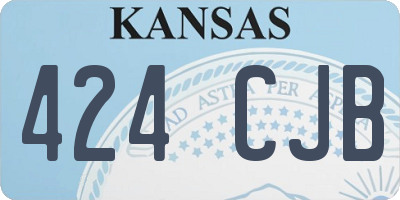 KS license plate 424CJB